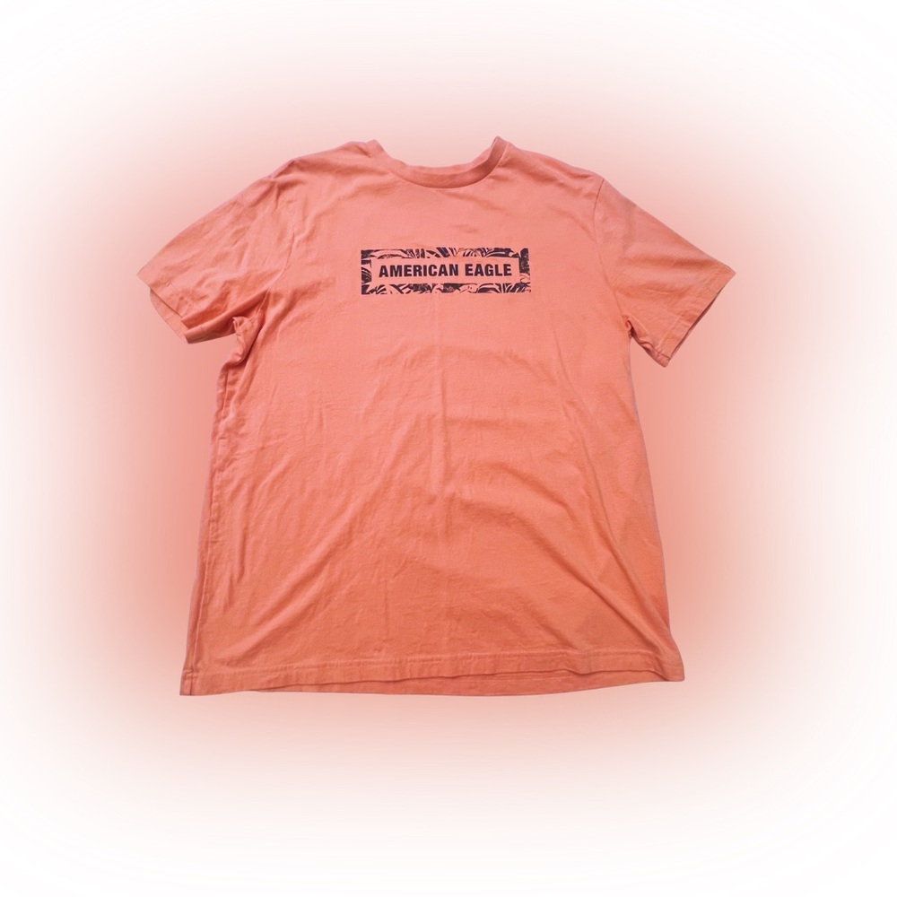 Men’s American Eagle Outfitters Coral Short-Sleeve Logo Tee Size L